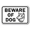 Signmission Safety Sign, 12 in Height, Aluminum, 18 in Length, Guard Dog - Beware Of D A-1218 Guard Dog - Beware Of D - alternate 1